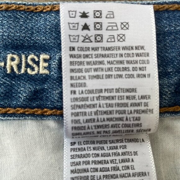 AMERICAN EAGLE Ripped Button Fly Vintage Hi-Rise Festival Jean Shorts - Size 2 - Picture 10 of 10